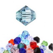 Bicone Faceted Glass Beads 